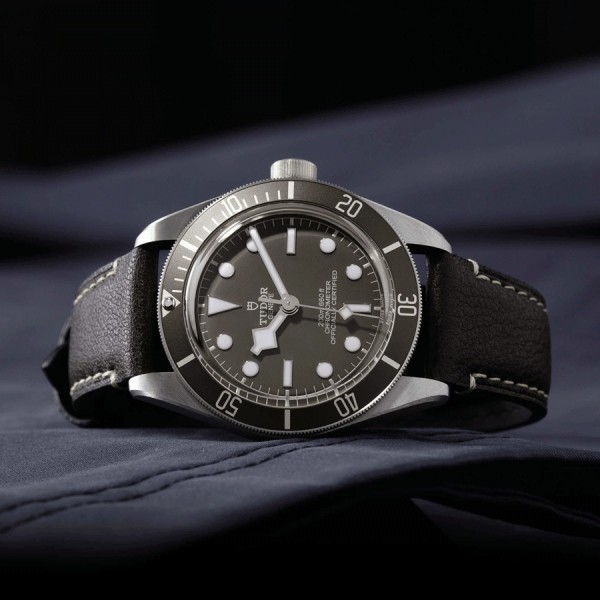 Tudor Black Bay Fifty-Eight 925 automatic watch with taupe dial and brown leather strap 39 mm M79010SG-0001