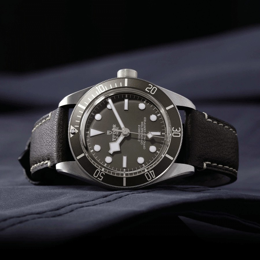 Tudor Black Bay Fifty-Eight 925 automatic watch with taupe dial and brown leather strap 39 mm M79010SG-0001