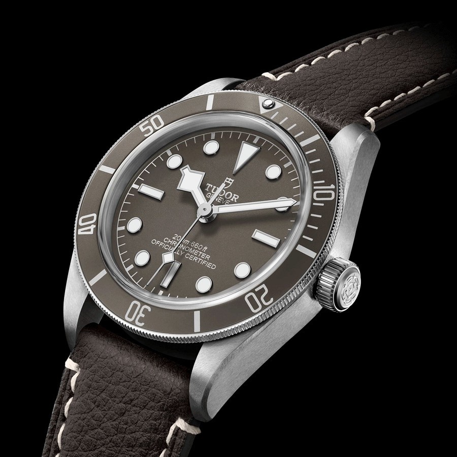 Tudor Black Bay Fifty-Eight 925 automatic watch with taupe dial and brown leather strap 39 mm M79010SG-0001