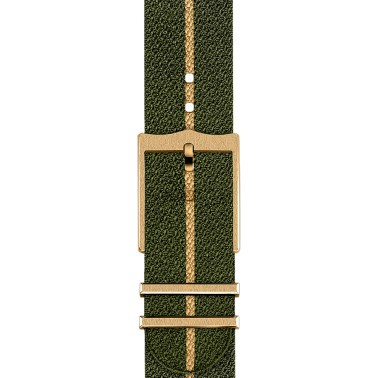 Montre Tudor Black Bay Fifty-Eight Or Jaune automatique cadran vert bracelet cuir croco marron 39 mm M79018V-0001