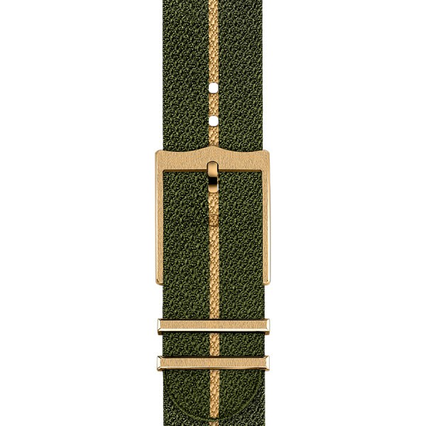 Montre Tudor Black Bay Fifty-Eight Or Jaune automatique cadran vert bracelet cuir croco marron 39 mm M79018V-0001
