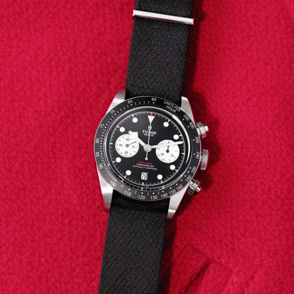 Tudor Black Bay Chrono automatic watch black dial black fabric strap 41 mm M79360N-0007