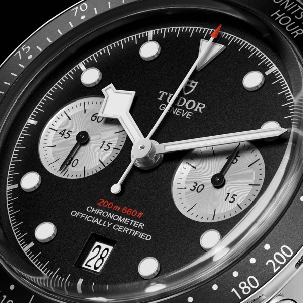 Tudor Black Bay Chrono automatic watch black dial black fabric strap 41 mm M79360N-0007