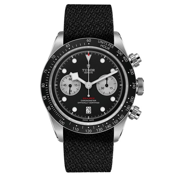 Montre Tudor Black Bay Chrono automatique cadran noir bracelet tissu noir 41 mm M79360N-0007