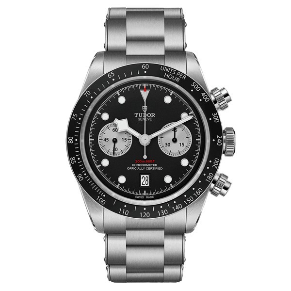 Tudor Black Bay Chrono automatic watch black dial steel bracelet 41 mm M79360N-0001