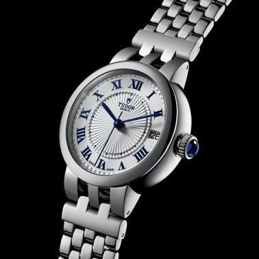 Montre Tudor Clair de Rose automatique index chiffres romains cadran opalin bracelet acier 34 mm M35800-0001