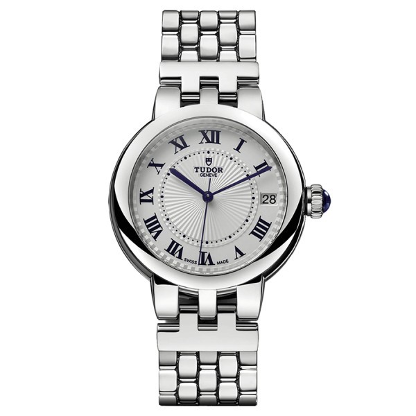 Tudor Clair de Rose watch automatic index Roman numerals opaline dial steel bracelet 34 mm M35800-0001