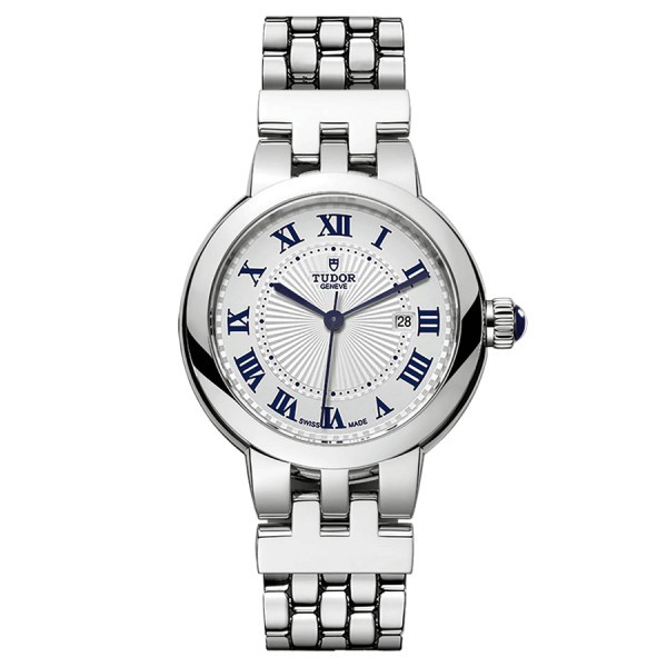 Montre Tudor Clair de Rose automatique index chiffres romains cadran opalin bracelet acier 30 mm M35500-0001