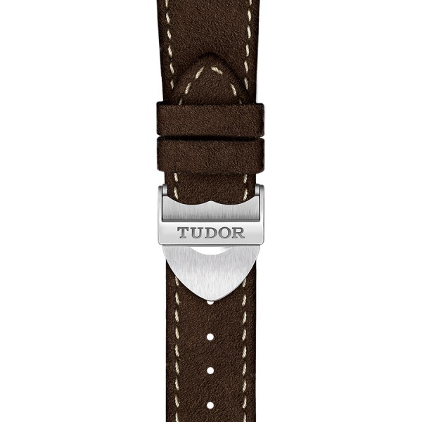 Tudor Black Bay Chrono S&G automatic watch yellow gold bezel and pushers black dial brown leather strap 41 mm M79363N-0002