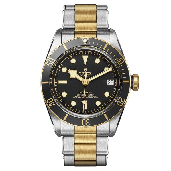 Tudor Black Bay S&G automatic watch black dial steel and yellow gold bracelet 41 mm M79733N-0008