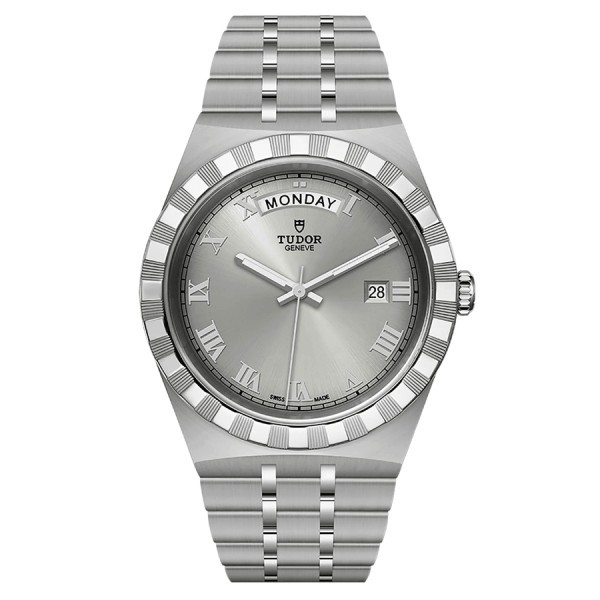 Tudor Royal automatic watch day window silver dial steel bracelet 41 mm M28600-0001