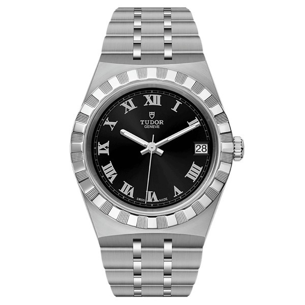 Tudor Royal automatic watch black dial steel bracelet 34 mm M28400-0003