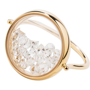 Bague Aurélie Bidermann Chivor en or jaune et diamants CHIBA01DI