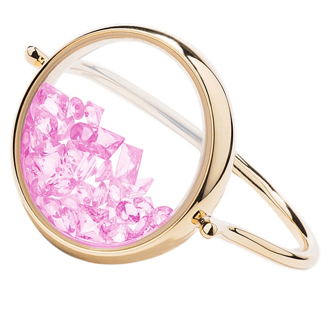 Bague Aurélie Bidermann Chivor en or jaune et saphirs roses CHIBA01SRL