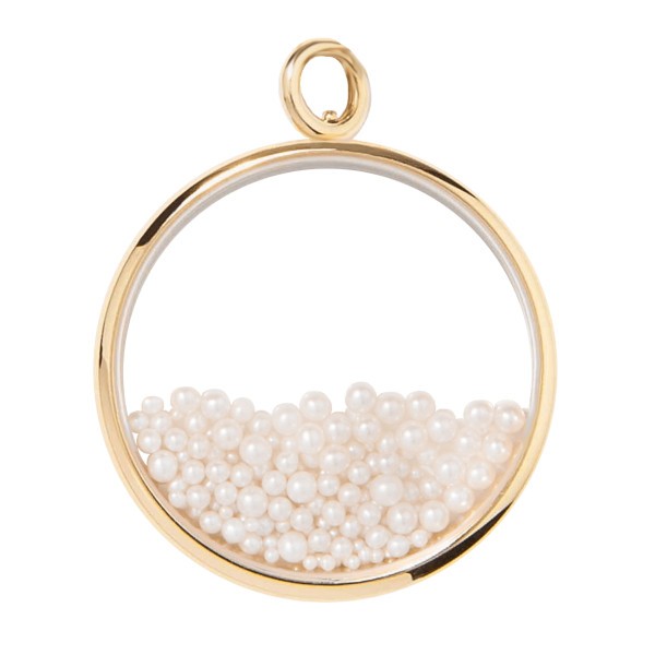 Pendentif Aurélie Bidermann Chivor Grand Modèle en or jaune et perles