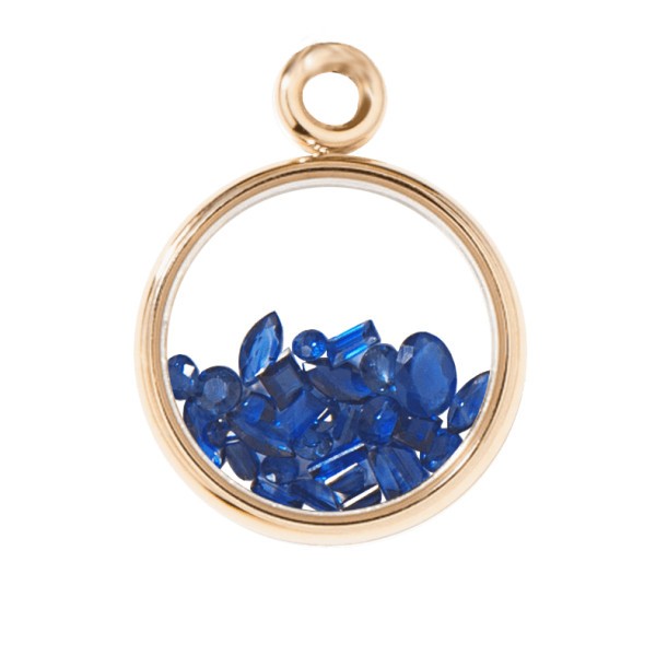 Pendentif Aurélie Bidermann Chivor Petit Modèle en or jaune et saphirs bleus