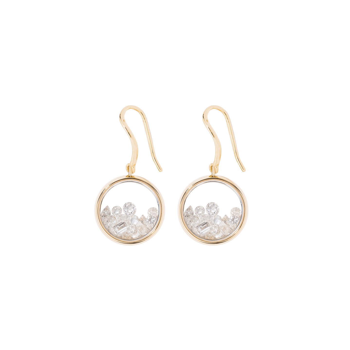 Boucles d'oreilles Aurélie Bidermann Chivor en or jaune et diamants - CHIBO01DI