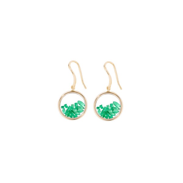Boucles d'oreilles Aurélie Bidermann Chivor en or jaune et émeraudes - CHIBO01EM