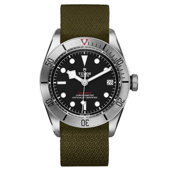 Tudor Black Bay Steel automatic watch black dial khaki fabric strap 41 mm M79730-0004