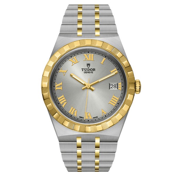 Tudor Royal automatic watch silver dial steel and yellow gold bracelet 38 mm M28503-0001
