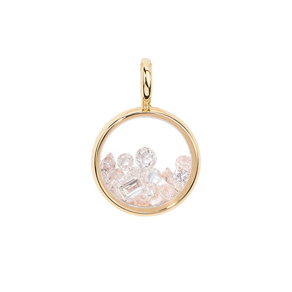 Mini Chivor pendant Aurélie Bidermann in yellow gold and diamonds