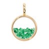 Pendentif Aurélie Bidermann Mini Chivor en or jaune et émeraudes - CHISA00EM