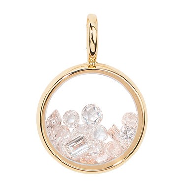 Mini Chivor pendant Aurélie Bidermann in yellow gold and diamonds