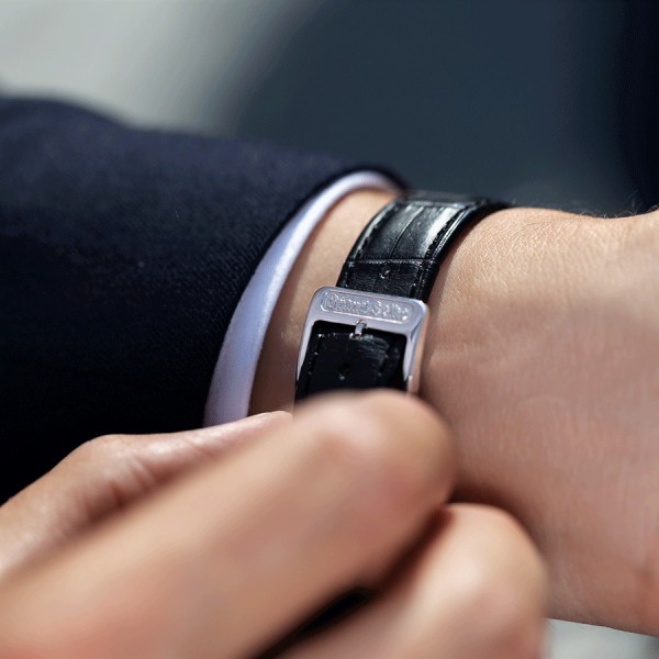 Bracelet montre online crocodile noir