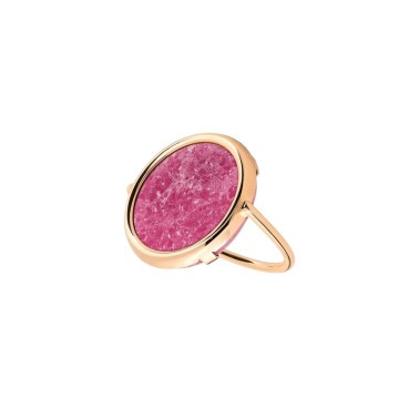 Bague Ginette NY Disc Ring en or rose et rhodonite - RHR