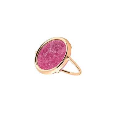 Bague Ginette NY Disc Ring en or rose et rhodonite - RHR