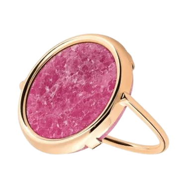 Bague Ginette NY Disc Ring en or rose et rhodonite - RHR