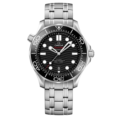 Montre Omega Seamaster Diver 300m Co-Axial Master Chronometer cadran noir bracelet acier 42 mm 210.30.42.20.01.001