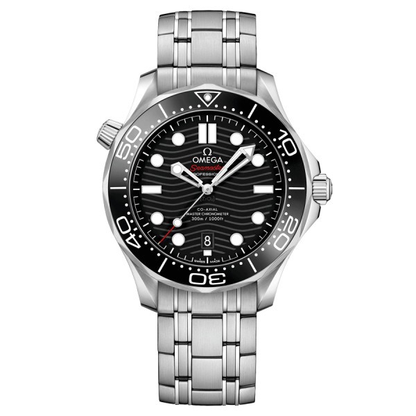Montre Omega Seamaster Diver 300m Co-Axial Master Chronometer cadran noir bracelet acier 42 mm 210.30.42.20.01.001