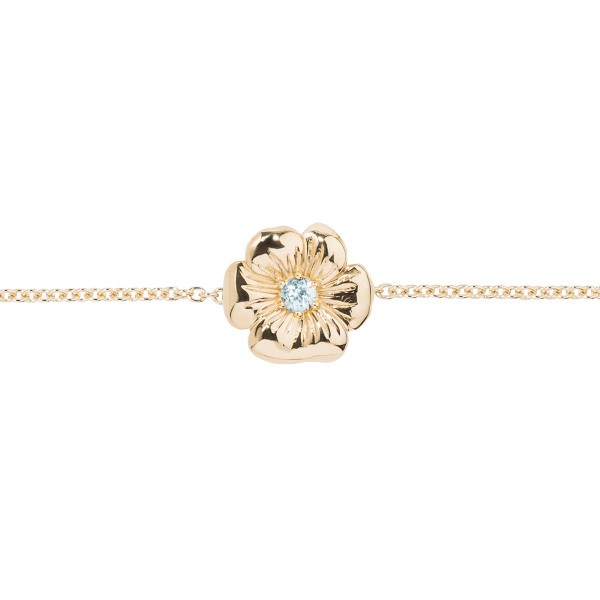 Bracelet Aurélie Bidermann Bouquet Pensée en or jaune et topaze PENBR01TOP