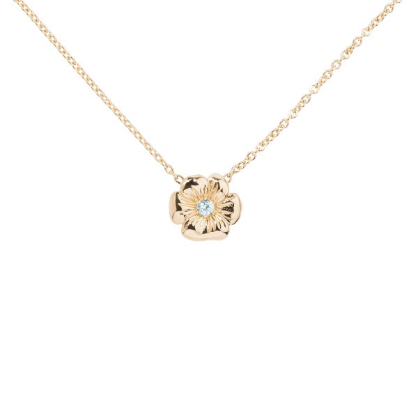 Collier Aurélie Bidermann Bouquet Pensée en or jaune et topaze PENCO01TOP