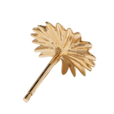 Boucle d'oreille Aurélie Bidermann Bouquet Pâquerette en or jaune et grenat - MARBO01UGRE