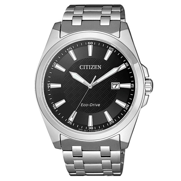 Citizen Sports Eco-Drive watch black dial steel bracelet 41 mm BM7108-81E