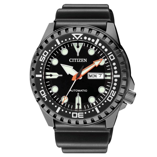 Montre Citizen Sports automatique cadran noir bracelet caoutchouc noir 46,2 mm NH8385-11EE