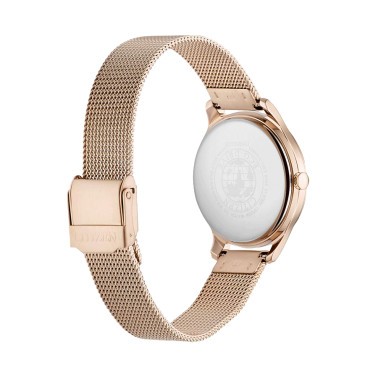Montre Citizen Ladies Eco-Drive cadran rose bracelet maille milanaise rose 32 mm EM0503-83X