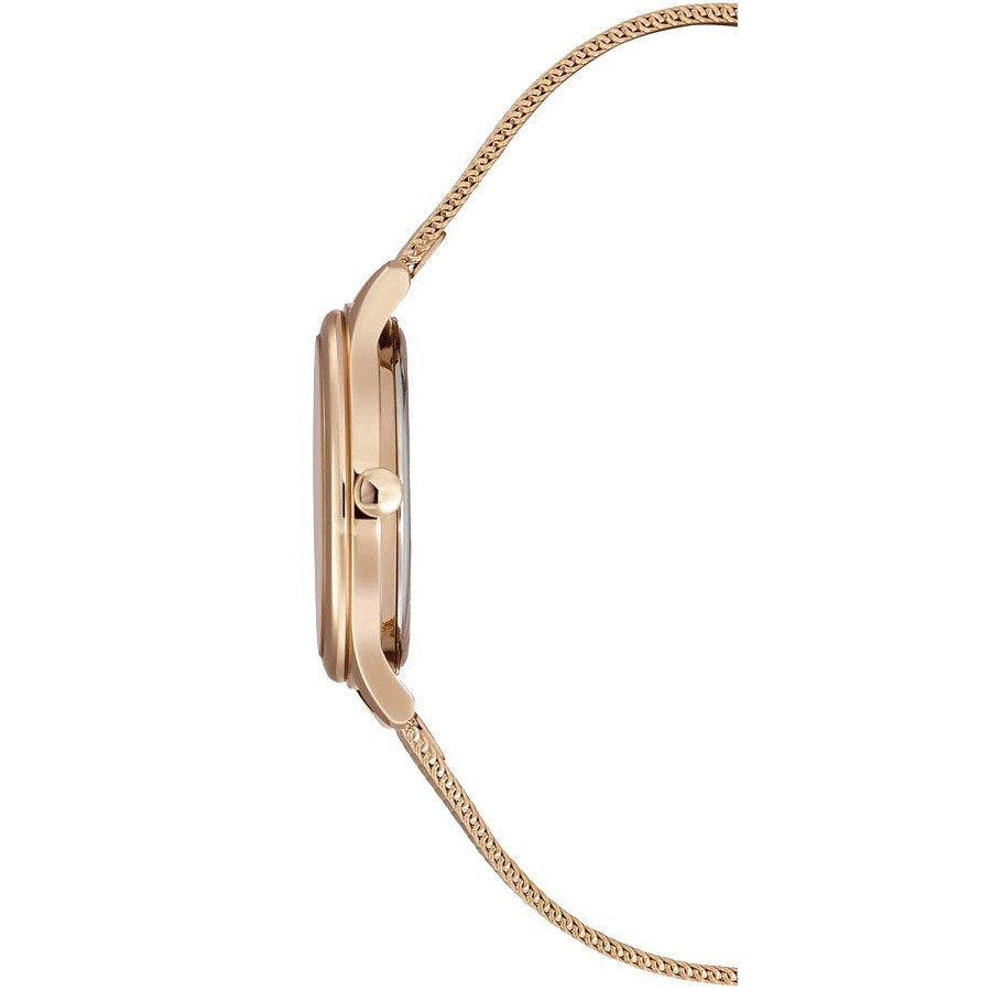 Montre Citizen Ladies Eco-Drive cadran rose bracelet maille milanaise rose 32 mm EM0503-83X