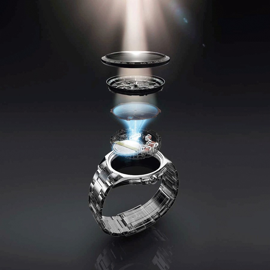 Montre Citizen Sports Ladies Eco-Drive cadran argenté bracelet cuir noir 29,5 mm FE1081-08A