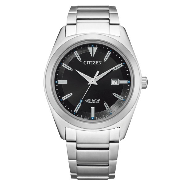 Citizen Super Titanium Eco-Drive watch black dial titanium bracelet 41,5 mm AW1640-83E