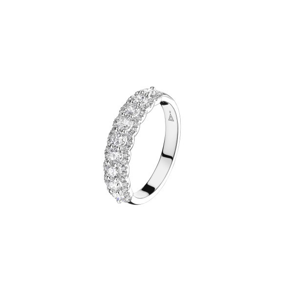 Wedding ring Lepage Duchesse white gold and diamond 
