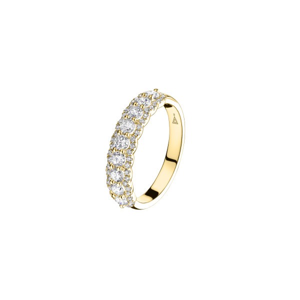 Wedding ring Lepage Duchesse yellow gold and diamond 