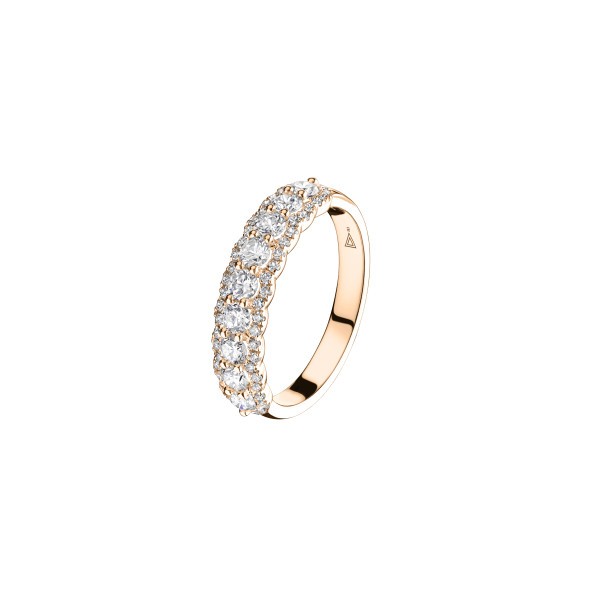 Wedding ring Lepage Duchesse pink gold and diamond 