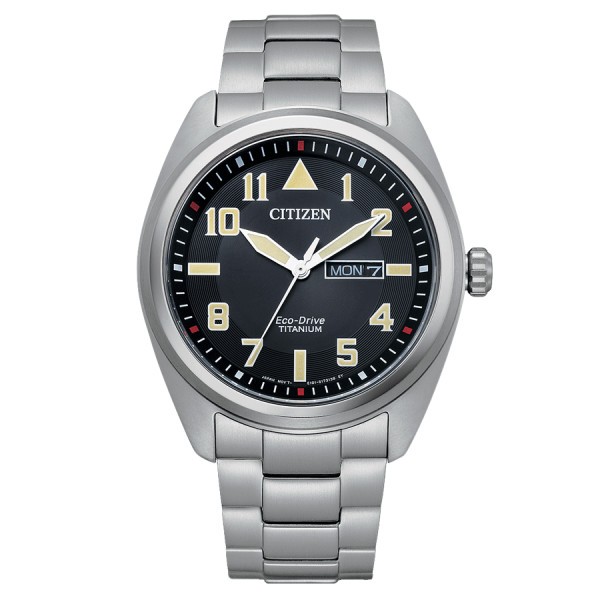 Citizen Super Titanium Eco-Drive watch black dial titanium bracelet 42 mm BM8560-88E