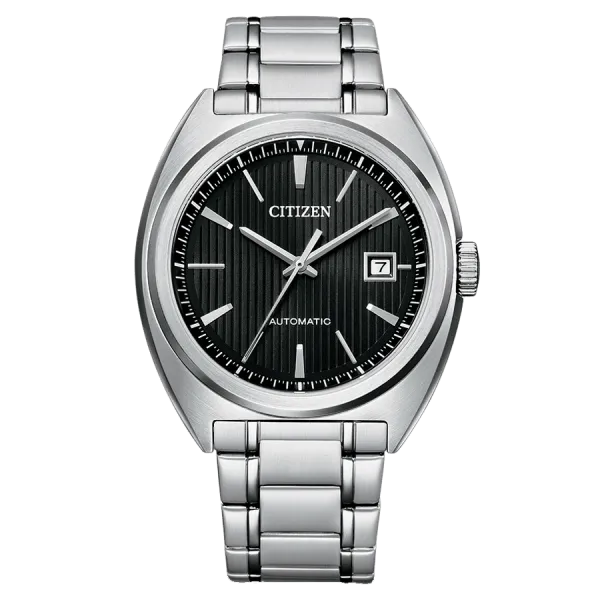 Marques vintage excellent rapport qualité prix Montre-citizen-vintage-automatique-cadran-noir-bracelet-acier-42-mm