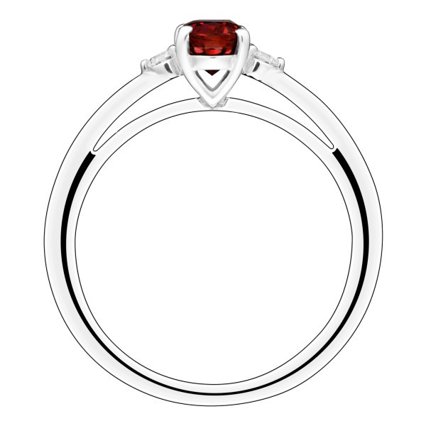 Bague Lepage Roméo en or blanc, rubis et diamants LEB6RG