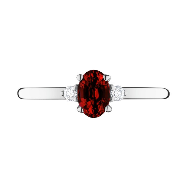 Bague Lepage Roméo en or blanc, rubis et diamants LEB6RG