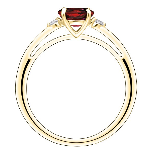 Bague Lepage Juliette en or jaune, rubis et diamants LEB5RJ